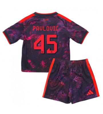 Bayern Munich Aleksandar Pavlovic #45 Tredjetrøje Børn 2026-27 Kortærmet (+ Korte bukser)